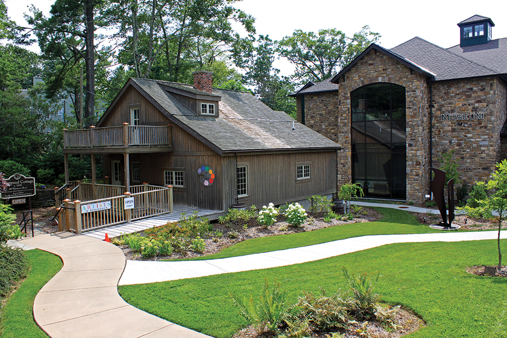 The historic Edgewood Cottage stands next to the Blowing Rock Art & History Museum on Main Street.