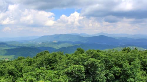 mountain view from flatop tower