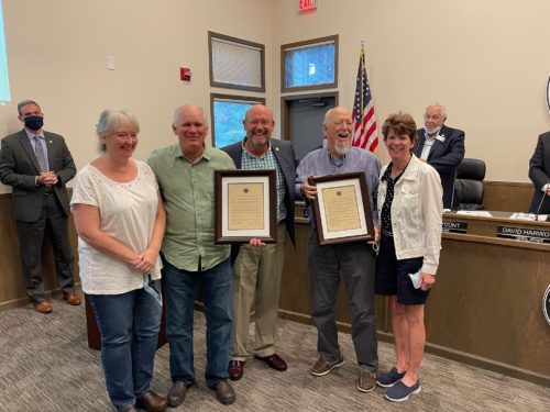 Owners of Woodlands BBQ recognized by Town of Blowing Rock