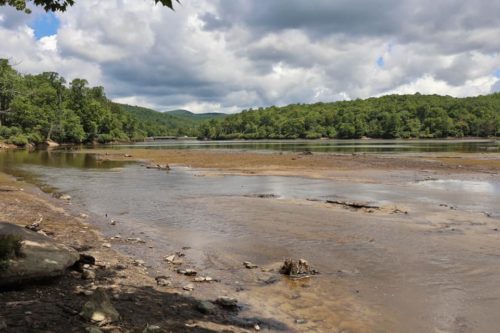 Price Lake after storm damage to dam