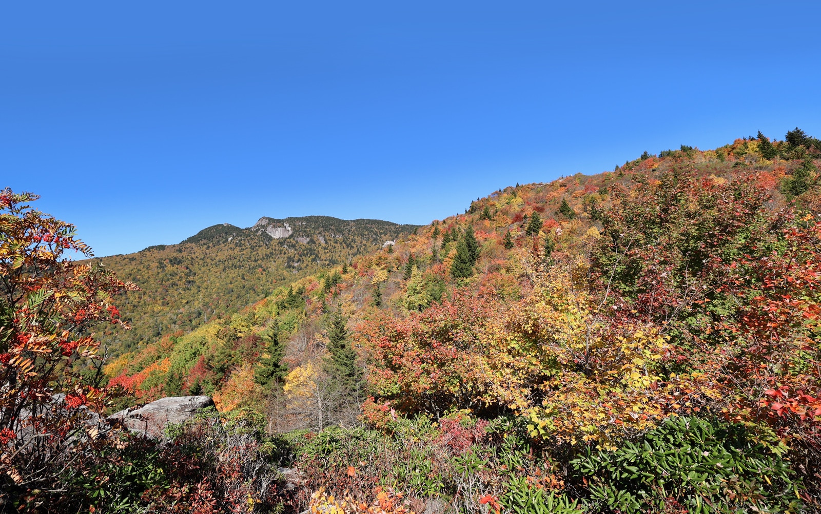 view from sunset park on Beech Mountain