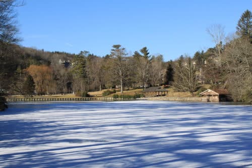 frozen lake at Chetola