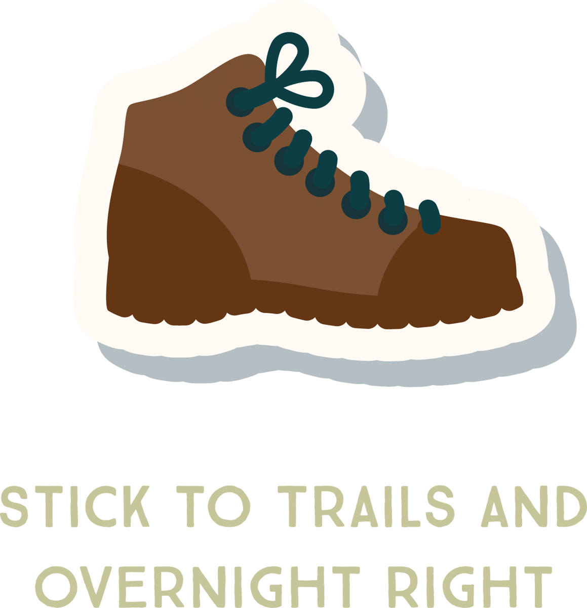 leave no trace: stick to trails