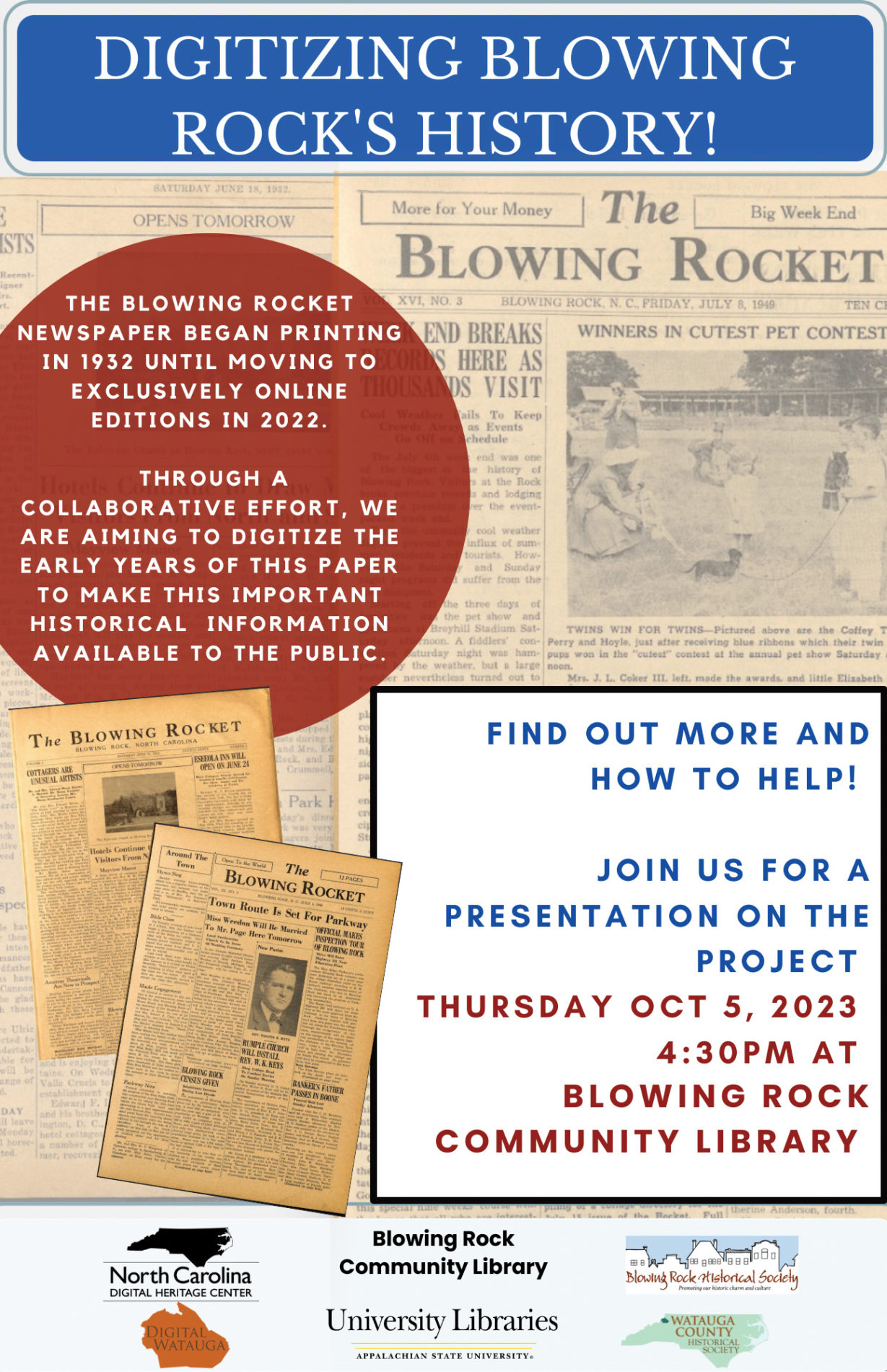Digitizing Blowing Rock’s History at the Blowing Rock Community Library