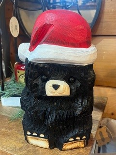 Handcrafted Rustic Santa Bear from Cabin Fever