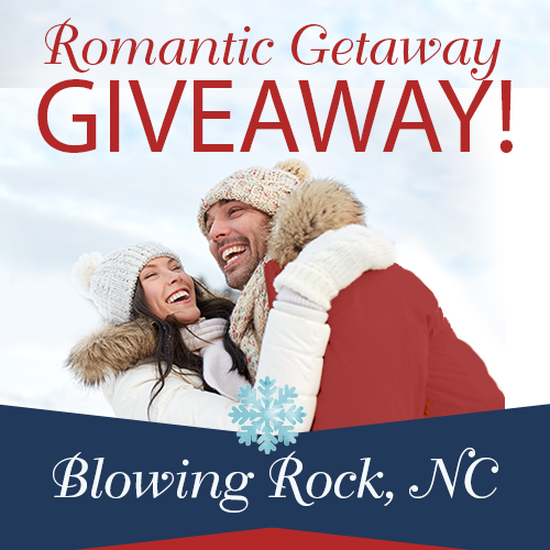 couple in snow with title Romantic Getaway Giveaway