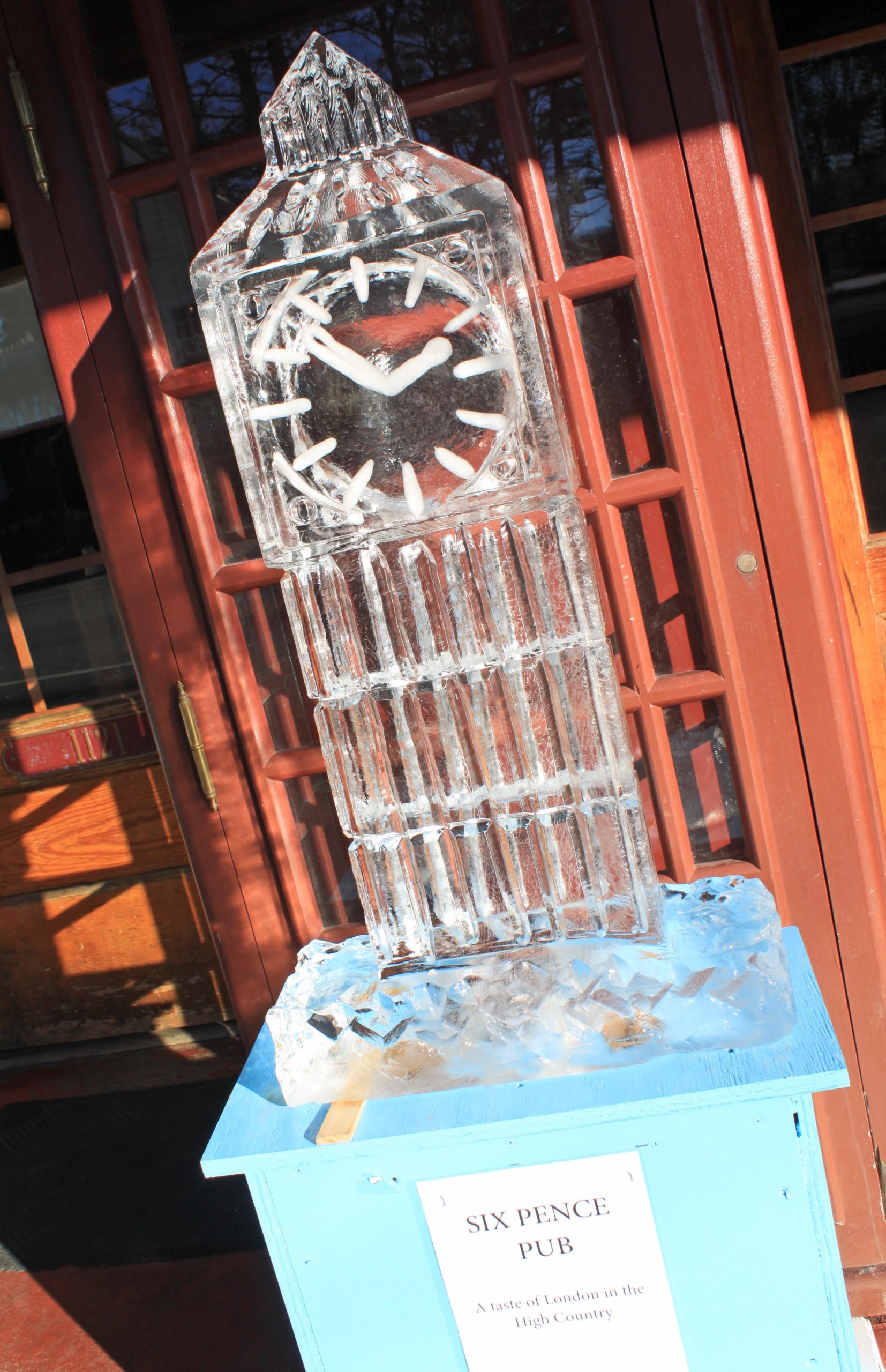 ice sculpture on main street