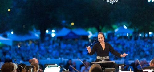 This years theme for the Symphony by the Lake at Chetola "Colors of the Mountains". The Symphony of the Mountains is consist of 90 professional musicians and led by Conductor Cornelia Laemmli Orth. The nights opening entertainment was ShadowGrass consisting of five young, extremely talented musicians, Presley Barker, guitar; Kyser George, bass; Luke Morris, mandolin; Clay Russell, banjo; and Daniel Greeson, fiddle. This is the 31st Symphony by the Lake concert.