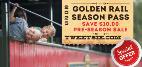 2025 Golden Rail Season Pass Pre-season Sale at Tweetsie Railroad