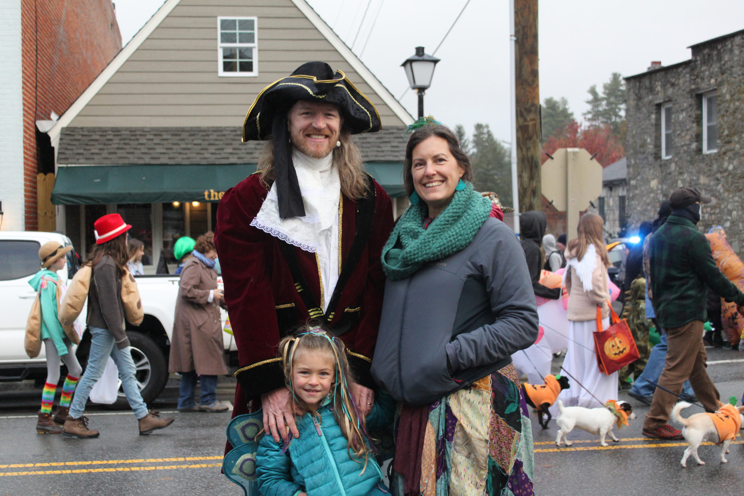 family at blowing rock halloween festival